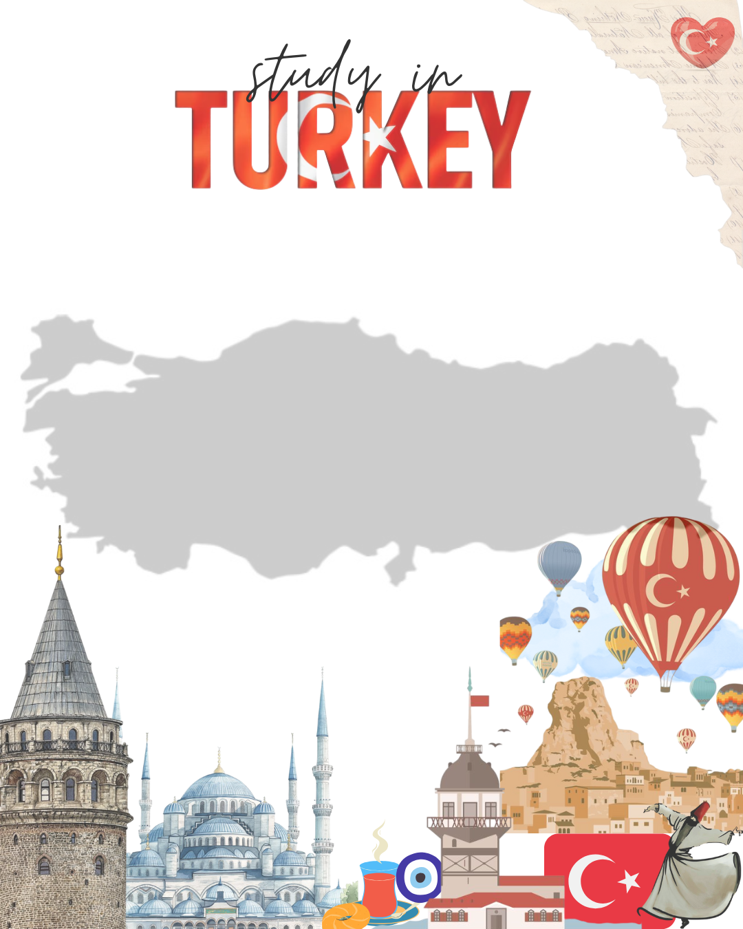 Istanbul skyline and students